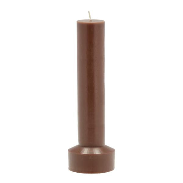 Hvils kubbelys 7x20 cm parafin/stearin brown