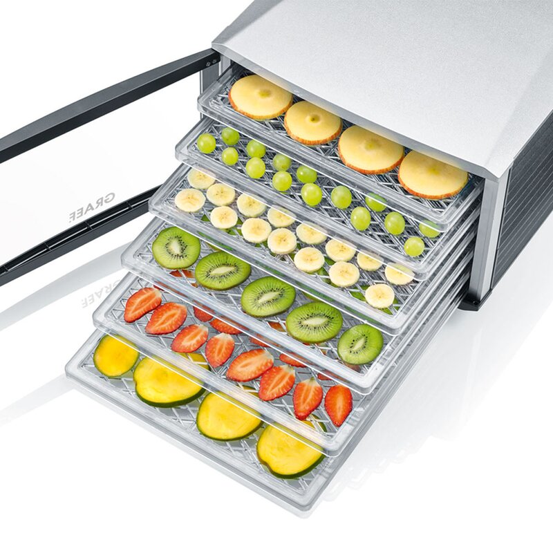 Dehydrator DA506 6 plater stål/svart
