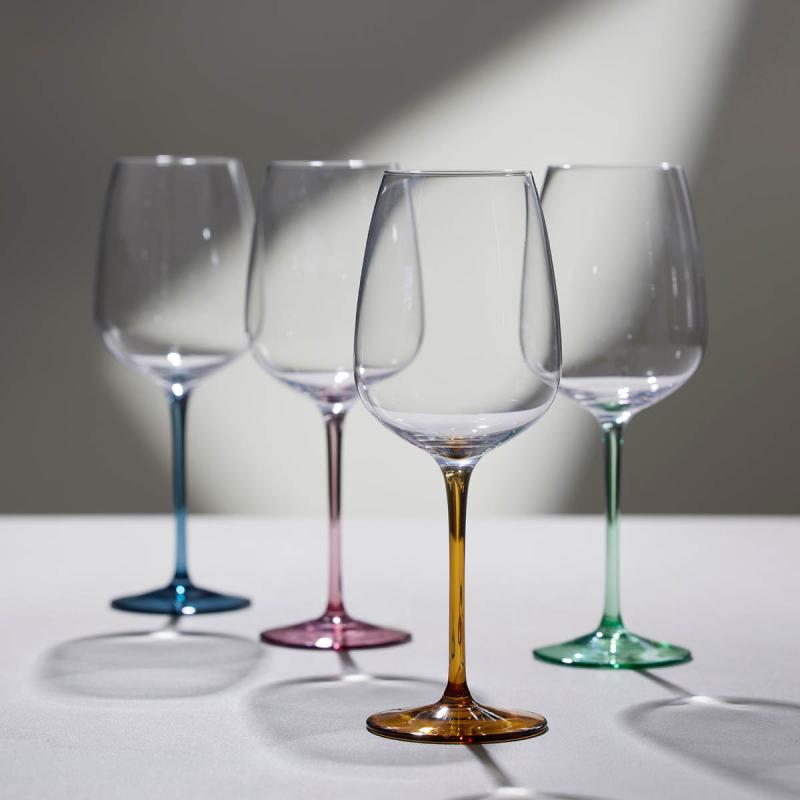 Vienna vinglass 53 cl 4 stk blå
