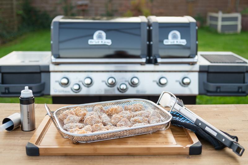Grillform perforert 44x28x11 cm rustfritt stål