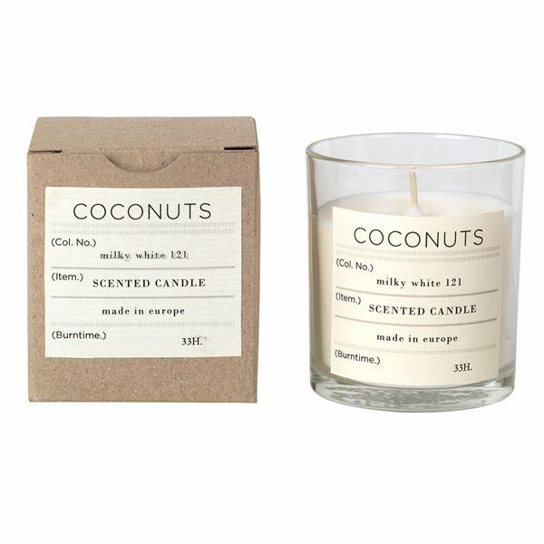 Coconut duftlys 7,4 cm hvit