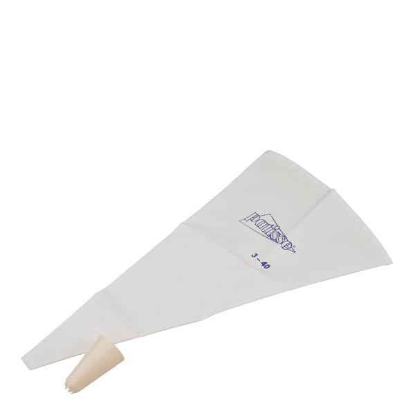 Sprøytepose m/ stjernetylle plast L 40 cm hvit