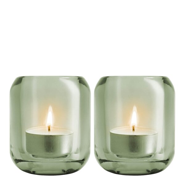 Acorn telysholdere 2 stk leaf green