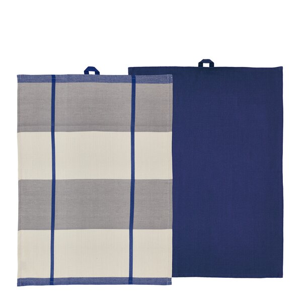 Blocks kjøkkenhåndkle 50x70 cm 2 stk royal blue