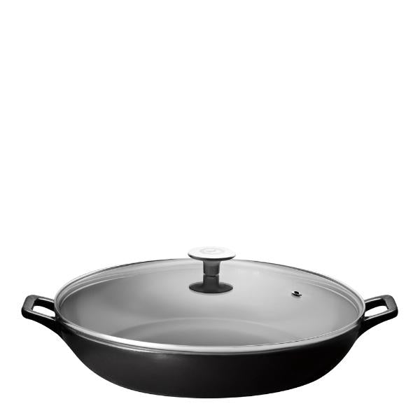 Stenfors buffetgryte med glasslokk 3L svart