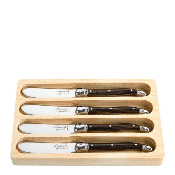 Smørkniv 4 stk dark wood