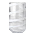 Vase munnblåst glass 25 cm swirl white