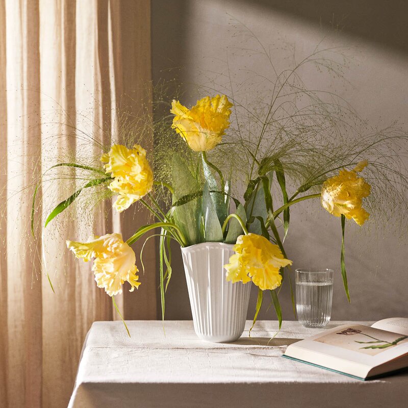 Hammershøi unfold vase 20,5 cm hvit