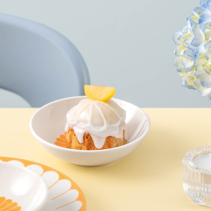 Fleur soleil dessertskål 13 cm 11 cl gul