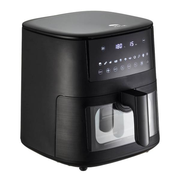 Airfryer med vindu 6,5L matt svart