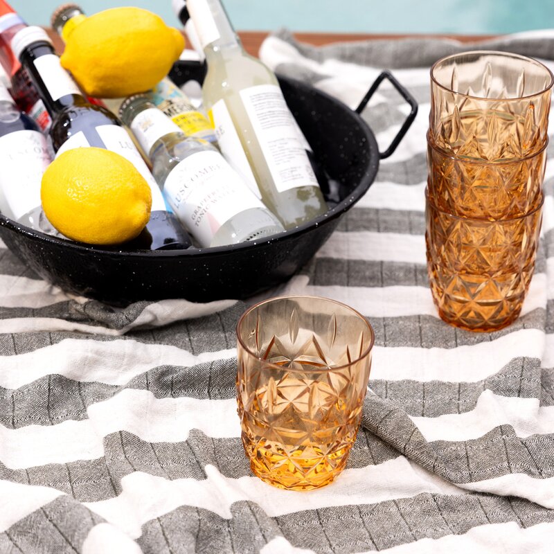 June picknick vannglass 28 cl 4 stk amber