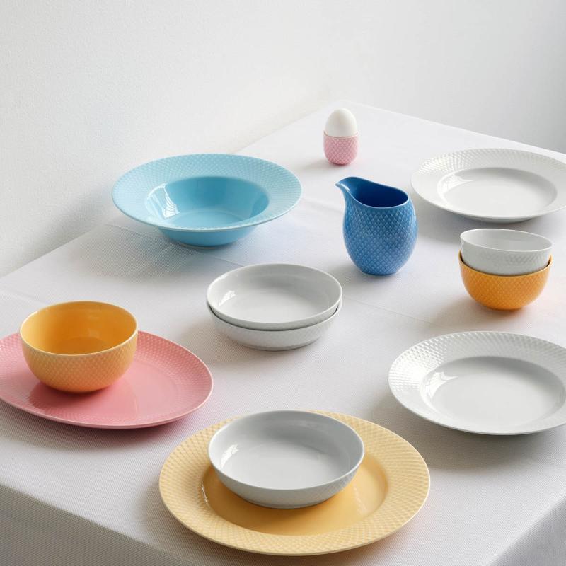 Rhombe desserttallerken 16 cm hvit