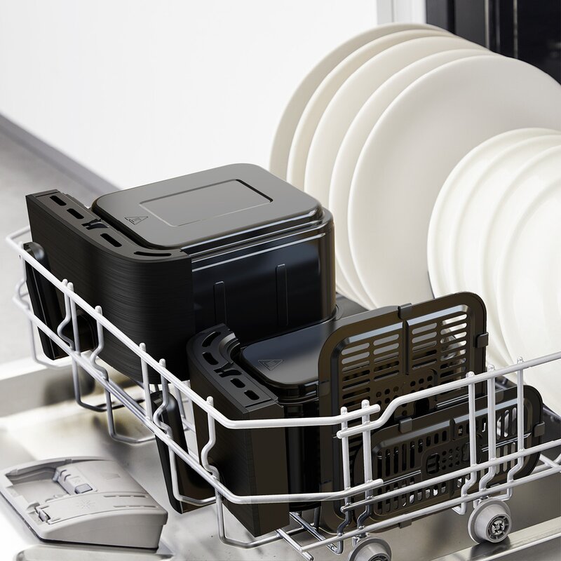 Dual Easy Fry airfryer 3,1L+5L svart