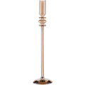 Ornate lysestake 35 cm champagnefarget luster