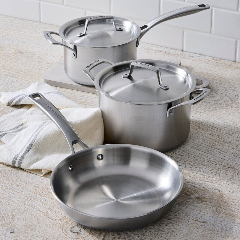 Essential 3-ply grytesett 3 deler inkl stekepanne stål/keramisk