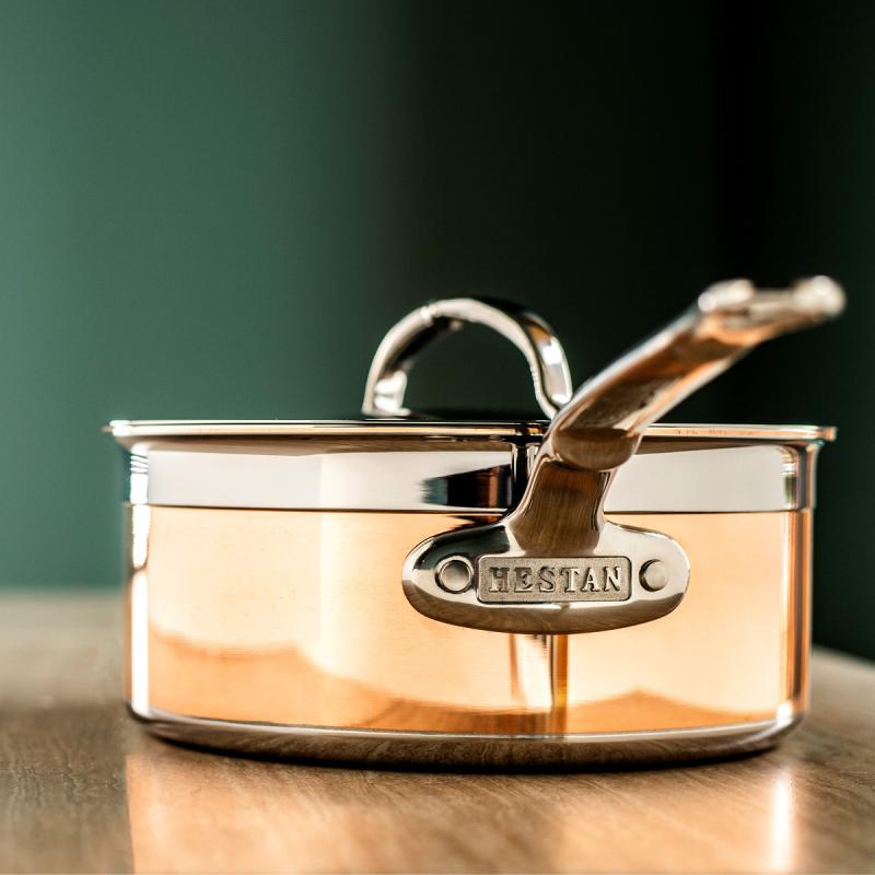 Copperbond kasserolle med lokk 1,4L kobber
