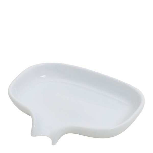 Flow såpeskål m/avrenning 13,5x10,5 cm porselen hvit