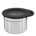 Oppbevaringsboks 30 cl 8x6,5 cm stål/klar/svart