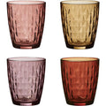 Mosaic vannglass 34 cl 4 stk shades of red