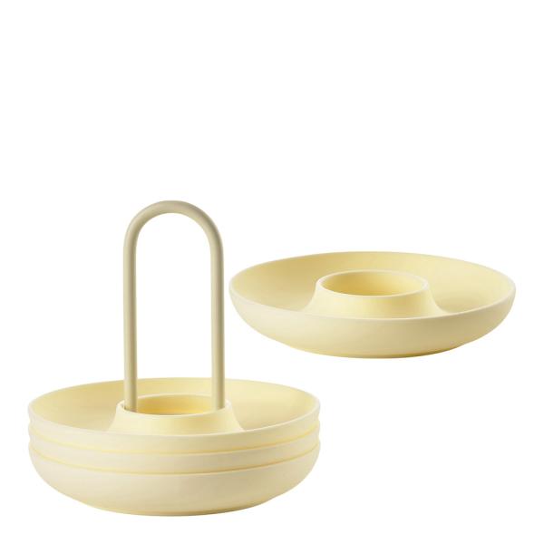 Singles eggeglass m. holder 4 stk limestone