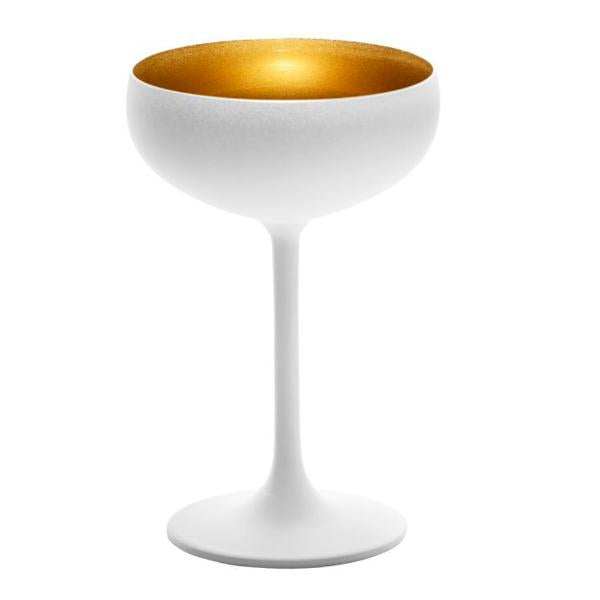 Elements champagneglass 23 cl hvit/gull
