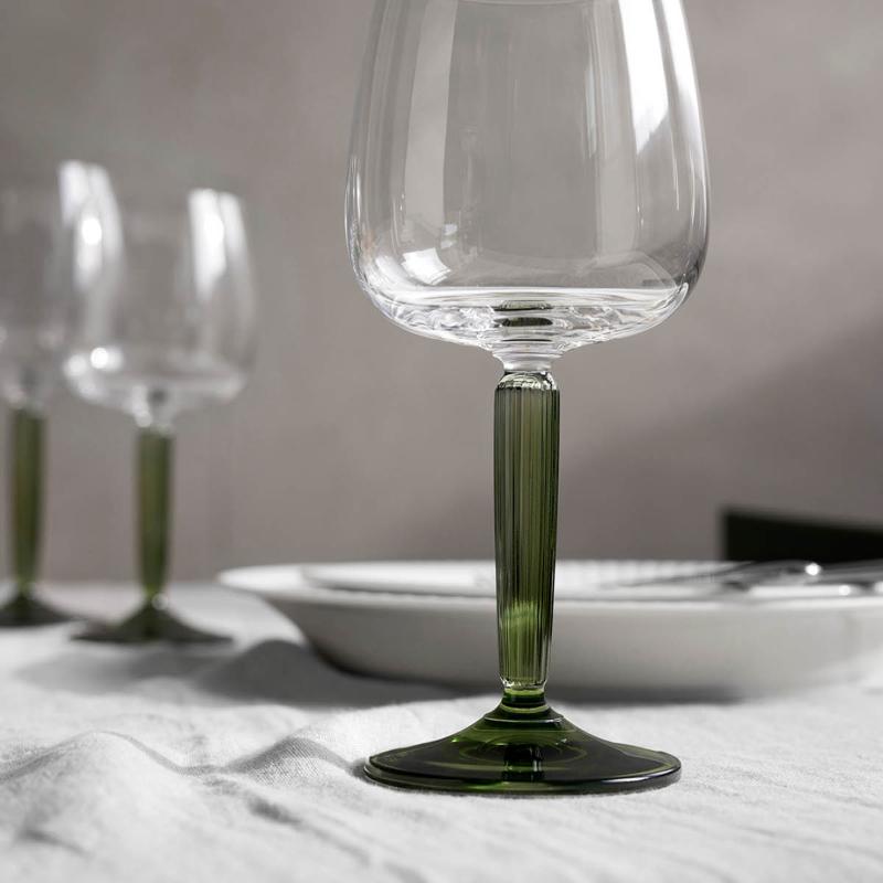 Hammershøi rødvinsglass 49 cl 2 stk grønn