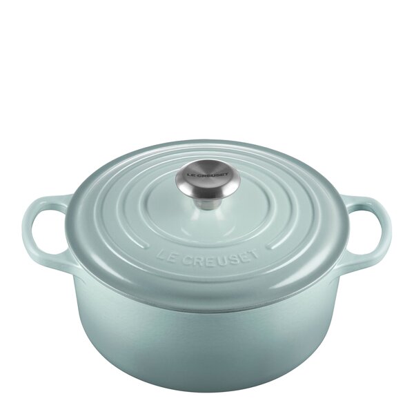 Signature støpejernsgryte rund 24 cm 4,2L sea salt