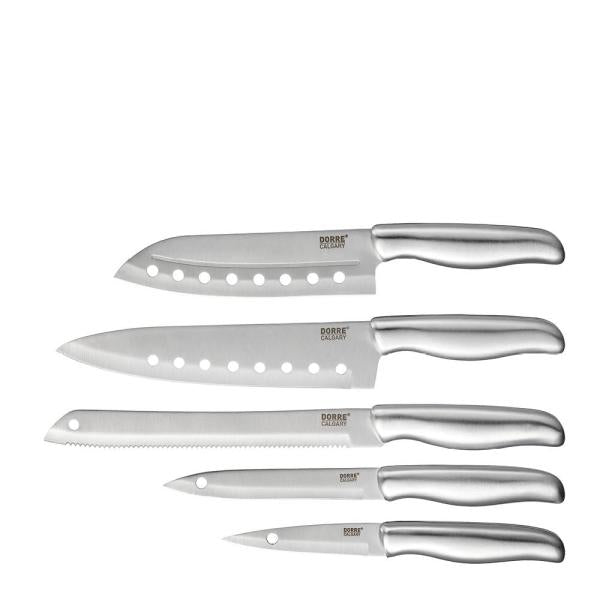 Calgary knivsett 5 kniver i stål