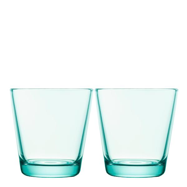 Kartio glass 21 cl 2 stk vanngrønn