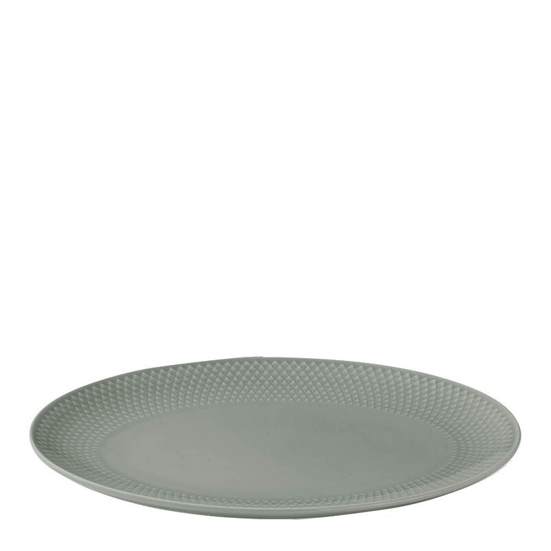 Rhombe Earth ovalt serveringsfat 28,5x21,5 cm moss