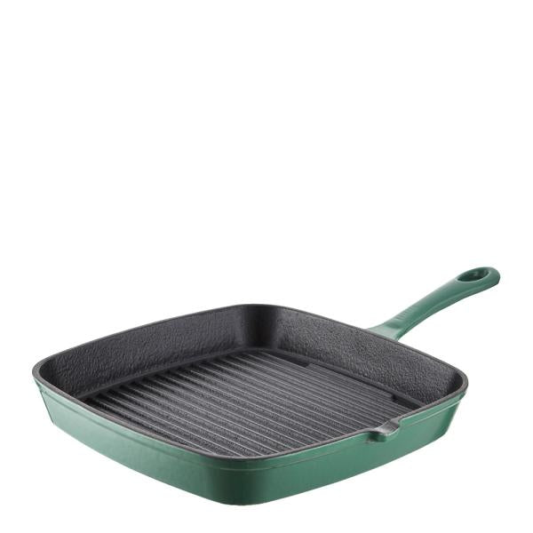 Grillpanne av støpejern 23 cm grønn