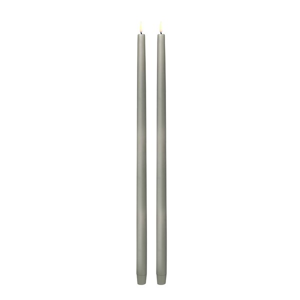 Taper Candles Led kronelys 2,3x55 cm 2 stk sandstone