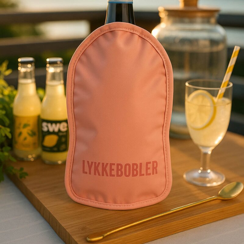 Vinkjøler lykkebobler 15,5x23 cm lys rosa