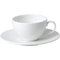 Gio kaffekopp & asjett 9 cl hvit