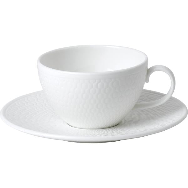 Gio kaffekopp & asjett 9 cl hvit