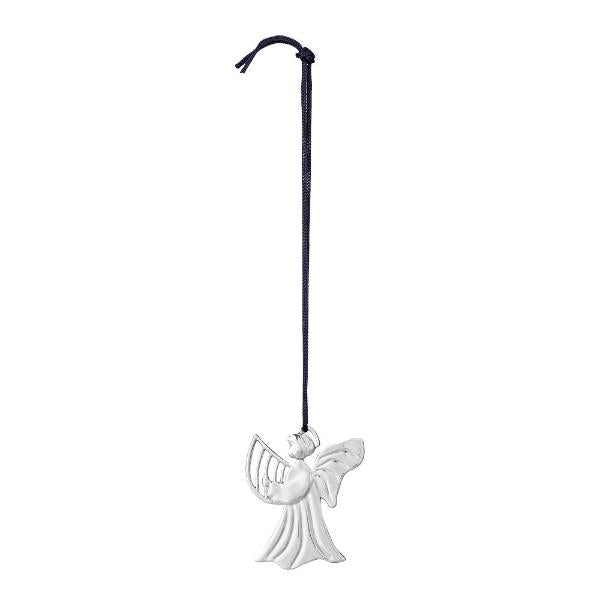 Karen Blixen harpe engel H7 cm forsølvet