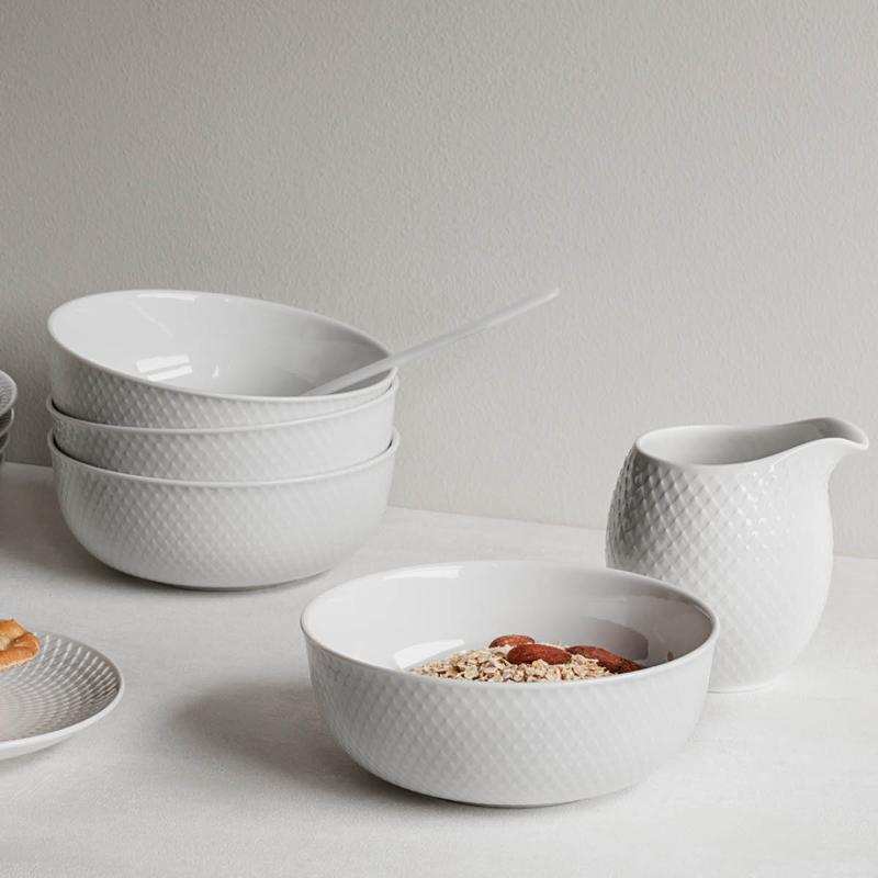 Rhombe skål 15,5 cm hvit