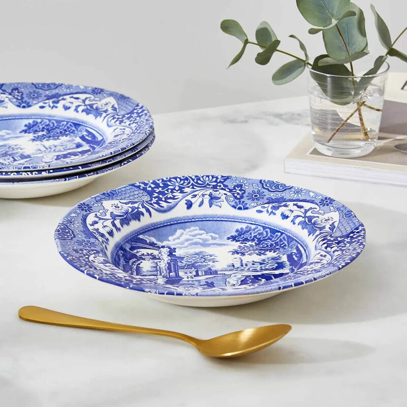 Blue Italian tallerken dyp 23 cm blå/hvit