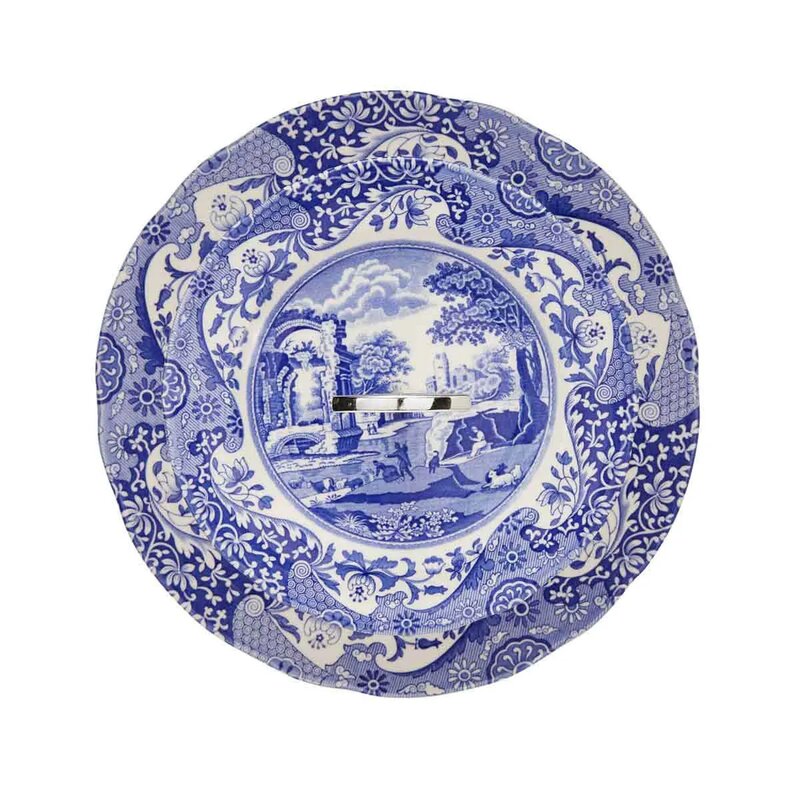 Blue Italian 2-etasjes kakefat 27 cm blå/hvit