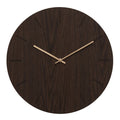 Dark Oak veggklokke 38 cm mørk eik m/kopper viser
