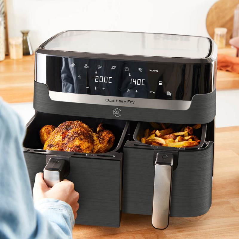 Dual Easy Fry & Grill airfryer 5,2/3,1L coal grey