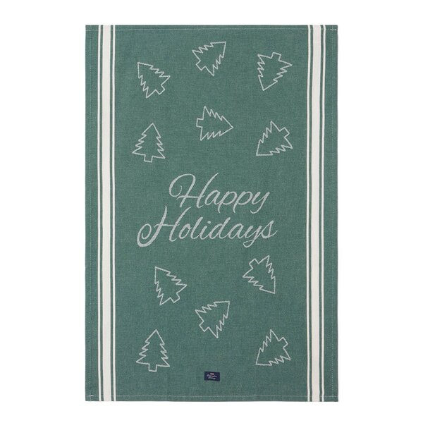 Happy Holidays jacquard kjøkkenhåndkle 50x70 cm grønn