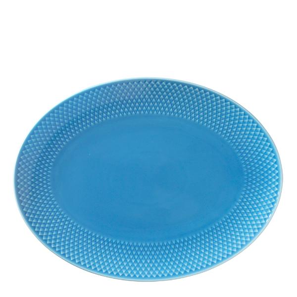 Rhombe Color oval serveringsfat 28,5x21,5 cm blå