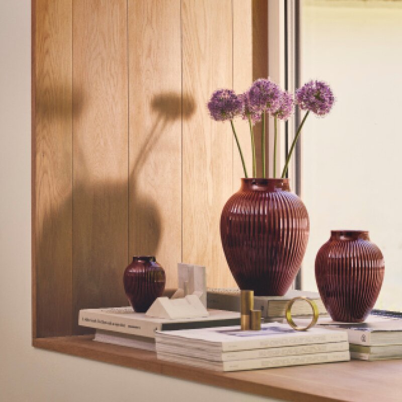 Ripple vase 20 cm berry