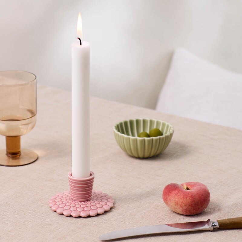Pipanella lysestake 4,5 cm bubble lines dusty rose