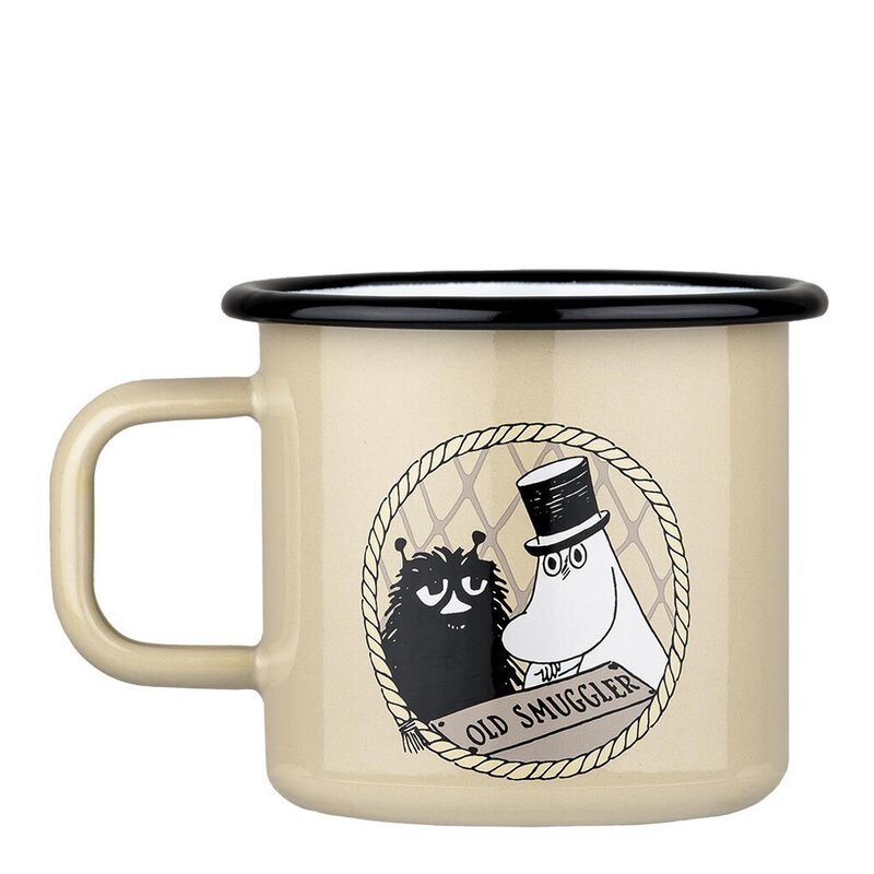 Mummi emaljekopp 37 cl oppdageren beige