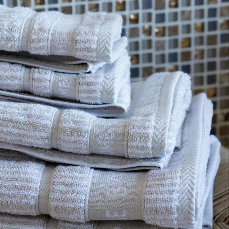 Bath Collection håndkle 70x140 cm sand beige stripes