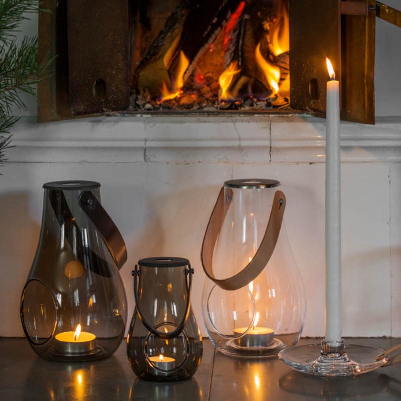 Design With Light hurricane lanterne 25 cm smoke