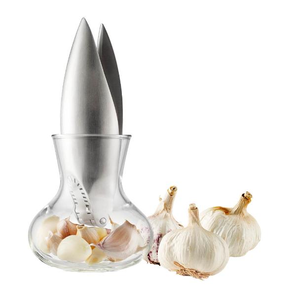 Hvitløkspresser m/glassholder 18 cm