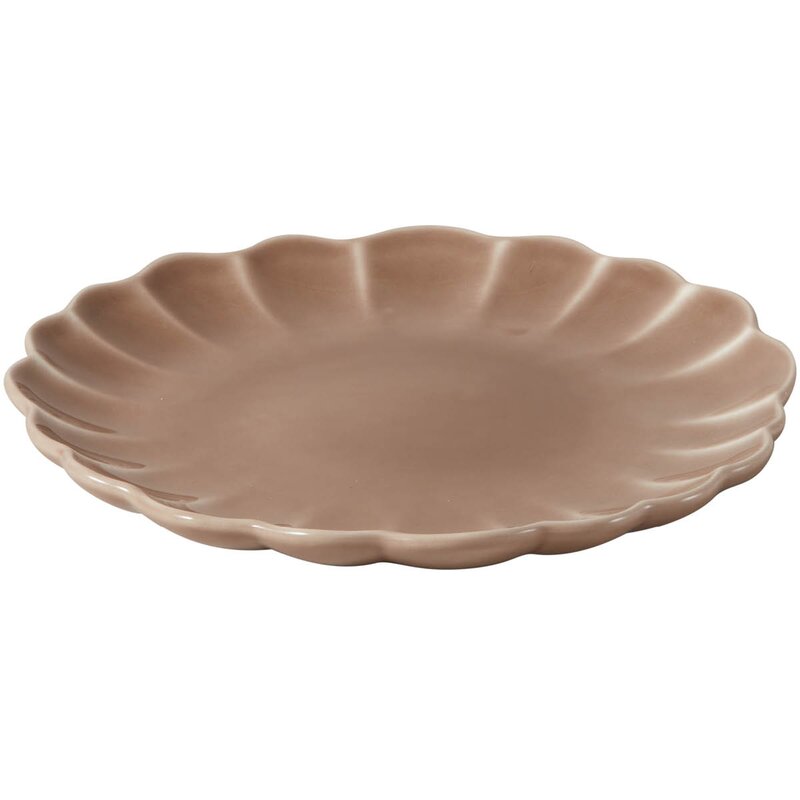 Lotus tallerken  27 cm brun